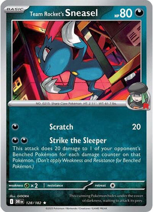 Pokemon TCG - SV10: Destined Rivals - Team Rocket's Sneasel - 128/182 - Holofoil