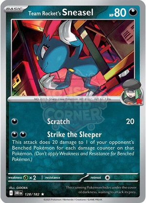Pokemon TCG - SV10: Destined Rivals - Team Rocket's Sneasel - 128/182 - Reverse Holofoil