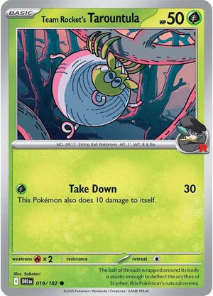 Pokemon TCG - SV10: Destined Rivals - Team Rocket's Tarountula - 019/182
