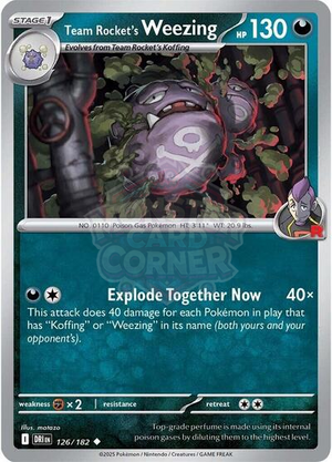 Pokemon TCG - SV10: Destined Rivals - Team Rocket's Weezing - 126/182 - Reverse Holofoil