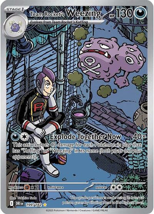Pokemon TCG - SV10: Destined Rivals - Team Rocket's Weezing - 199/182 - Holofoil