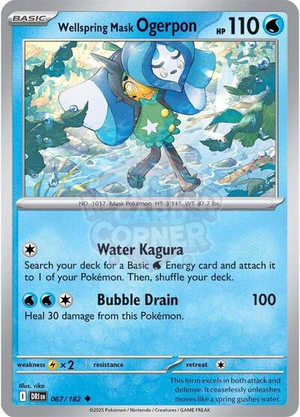Pokemon TCG - SV10: Destined Rivals - Wellspring Mask Ogerpon - 067/182