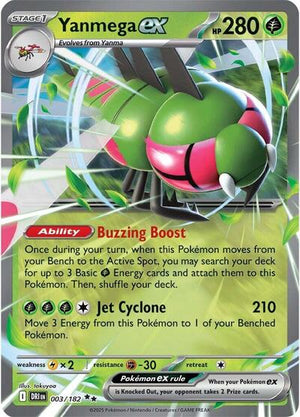 Pokemon TCG - SV10: Destined Rivals - Yanmega ex - 003/182 - Holofoil