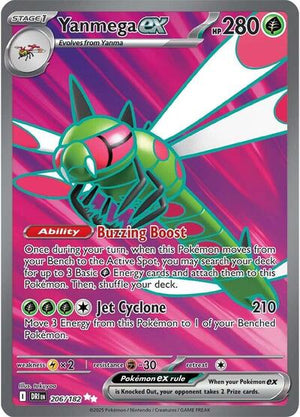Pokemon TCG - SV10: Destined Rivals - Yanmega ex - 206/182 - Holofoil
