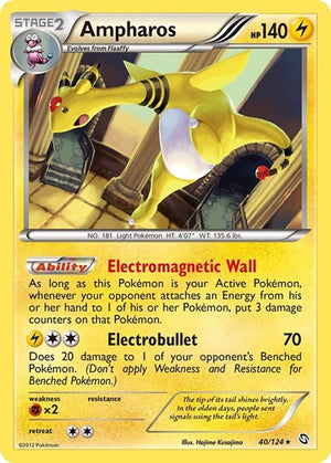 Pokemon TCG - Dragons Exalted - Ampharos - 40/124 - Reverse Holofoil