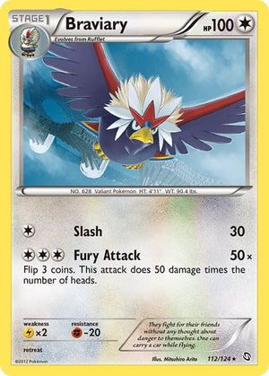 Pokemon TCG - Dragons Exalted - Braviary - 112/124 - Reverse Holofoil