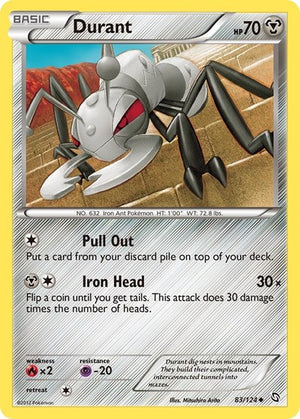 Pokemon TCG - Dragons Exalted - Durant - 83/124 - Reverse Holofoil