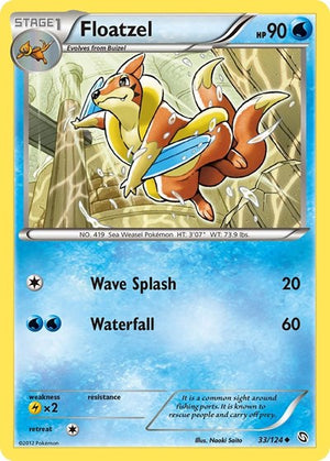 Pokemon TCG - Dragons Exalted - Floatzel - 33/124 - Reverse Holofoil