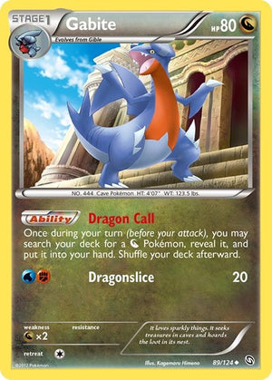 Pokemon TCG - Dragons Exalted - Gabite - 89/124