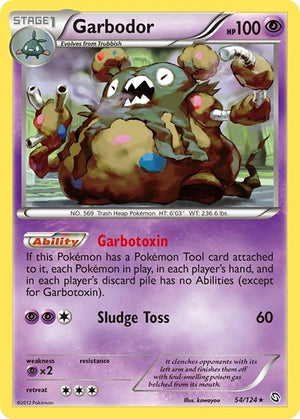 Pokemon TCG - Dragons Exalted - Garbodor - 54/124 - Reverse Holofoil