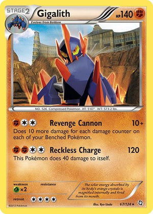 Pokemon TCG - Dragons Exalted - Gigalith - 67/124 - Reverse Holofoil