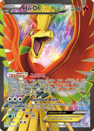 Pokemon TCG - Dragons Exalted - Ho-Oh Ex - 119/124 - Holofoil