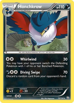 Pokemon TCG - Dragons Exalted - Honchkrow - 73/124