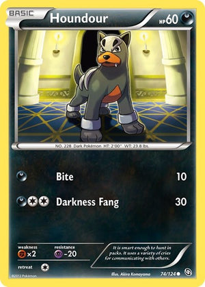 Pokemon TCG - Dragons Exalted - Houndour - 74/124 - Reverse Holofoil