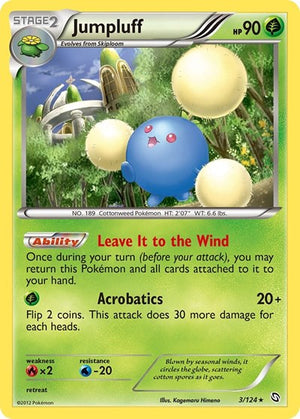 Pokemon TCG - Dragons Exalted - Jumpluff - 3/124 - Reverse Holofoil