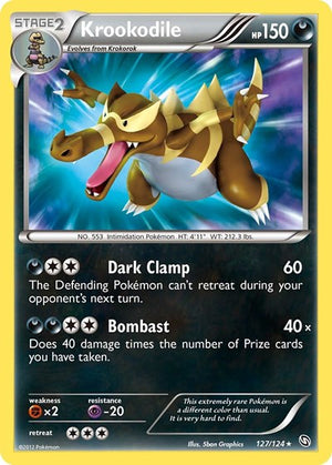 Pokemon TCG - Dragons Exalted - Krookodile - 127/124 - Holofoil