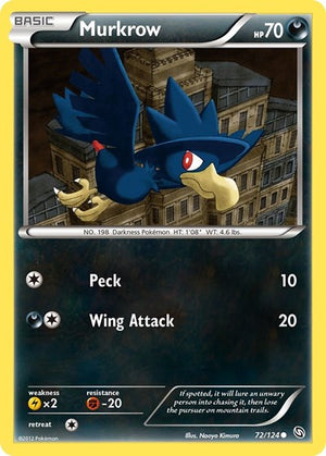 Pokemon TCG - Dragons Exalted - Murkrow - 72/124