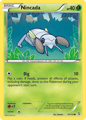 Pokemon TCG - Dragons Exalted - Nincada - 10/124 - Reverse Holofoil