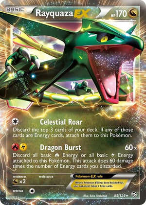 Pokemon TCG - Dragons Exalted - Rayquaza EX - 85/124 - Holofoil
