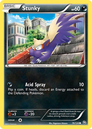 Pokemon TCG - Dragons Exalted - Stunky - 76/124 - Reverse Holofoil