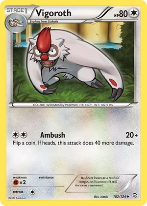 Pokemon TCG - Dragons Exalted - Vigoroth - 102/124