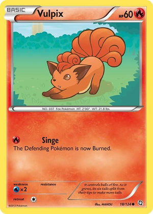 Pokemon TCG - Dragons Exalted - Vulpix - 18/124 - Reverse Holofoil