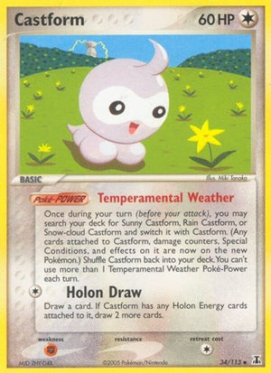 Pokemon TCG - EX Delta Species - Castform - 34/113