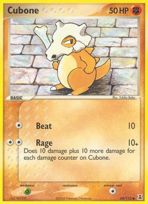 Pokemon TCG - EX Delta Species - Cubone - 60/113 - Reverse Holofoil