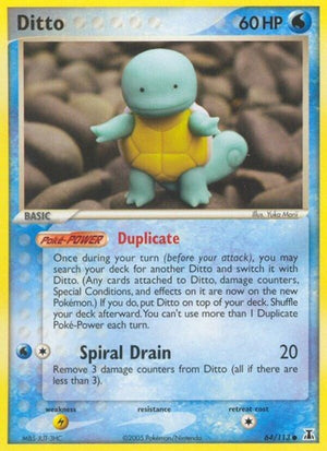 Pokemon TCG - EX Delta Species - Ditto - 064/113