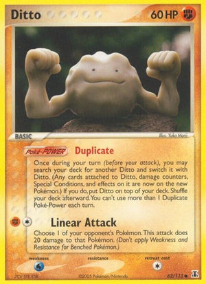Pokemon TCG - EX Delta Species - Ditto - 62/113 - Reverse Holofoil