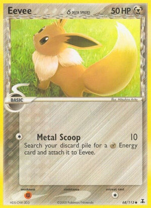 Pokemon TCG - EX Delta Species - Eevee - 68/113 - Reverse Holofoil
