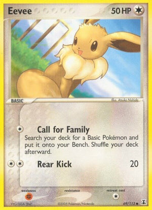 Pokemon TCG - EX Delta Species - Eevee - 69/113 - Reverse Holofoil
