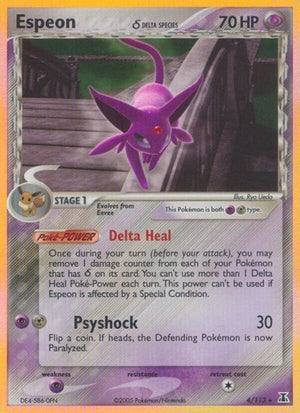 Pokemon TCG - EX Delta Species - Espeon - 4/113 - Holofoil