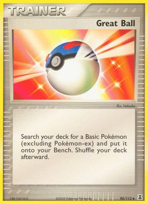 Pokemon TCG - EX Delta Species - Great Ball - 90/113 - Reverse Holofoil