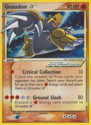 Pokemon TCG - EX Delta Species - Groudon Star - 111/113 - Holofoil