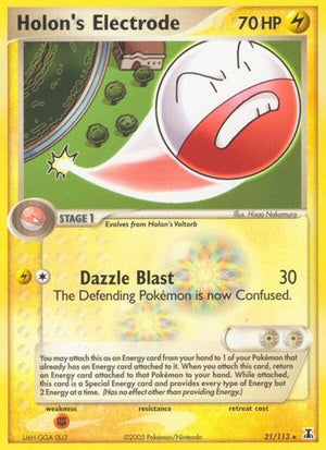 Pokemon TCG - EX Delta Species - Holon's Electrode - 21/113