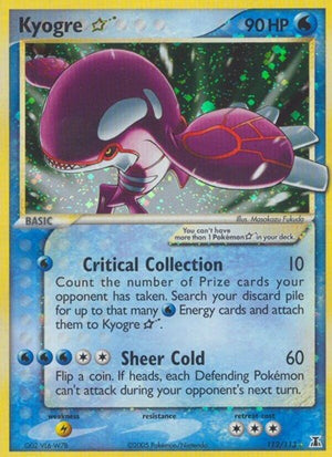 Pokemon TCG - EX Delta Species - Kyogre Star - 112/113 - Holofoil