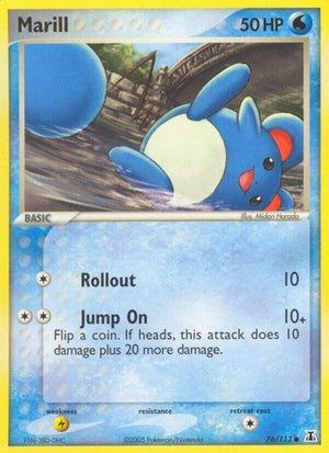 Pokemon TCG - EX Delta Species - Marill - 76/113 - Reverse Holofoil