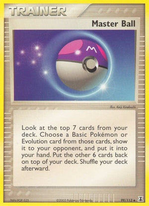 Pokemon TCG - EX Delta Species - Master Ball - 99/113 - Reverse Holofoil