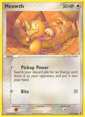 Pokemon TCG - EX Delta Species - Meowth - 77/113