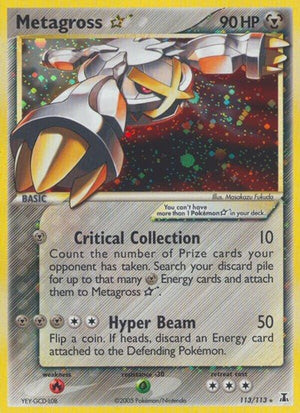 Pokemon TCG - EX Delta Species - Metagross Star - 113/113 - Holofoil