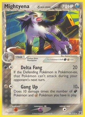 Pokemon TCG - EX Delta Species - Mightyena - 24/113