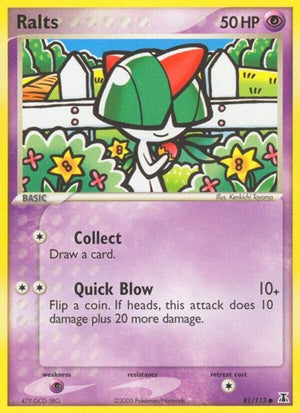Pokemon TCG - EX Delta Species - Ralts - 81/113