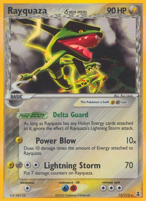 Pokemon TCG - EX Delta Species - Rayquaza - 13/113 - Reverse Holofoil