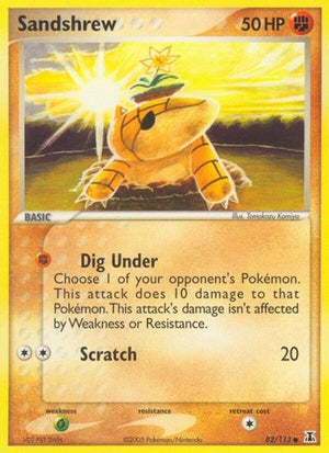 Pokemon TCG - EX Delta Species - Sandshrew - 82/113