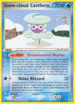 Pokemon TCG - EX Delta Species - Snow-cloud Castform - 29/113