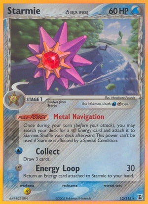 Pokemon TCG - EX Delta Species - Starmie - 15/113 - Reverse Holofoil
