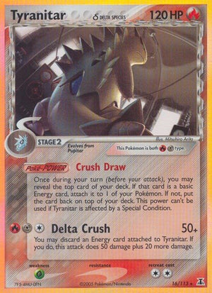 Pokemon TCG - EX Delta Species - Tyranitar - 16/113 - Reverse Holofoil