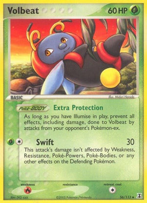 Pokemon TCG - EX Delta Species - Volbeat - 56/113 - Reverse Holofoil