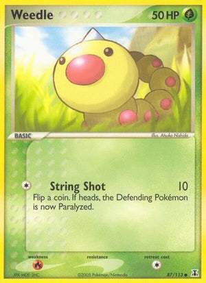 Pokemon TCG - EX Delta Species - Weedle - 87/113 - Reverse Holofoil